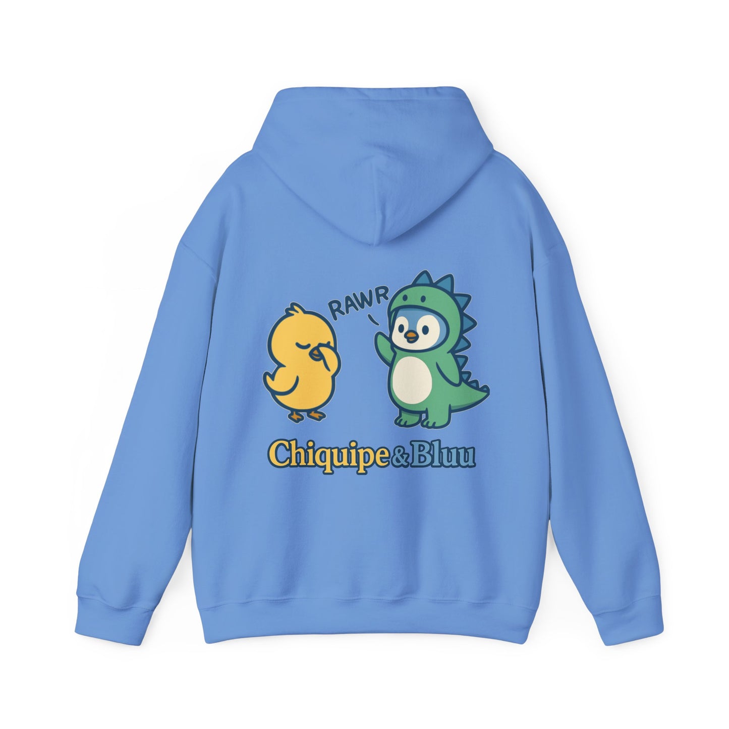 Dinosaur & Chick Cute Hoodie – "RAWR" Chiquipe & Blu Graphic Sweatshirt