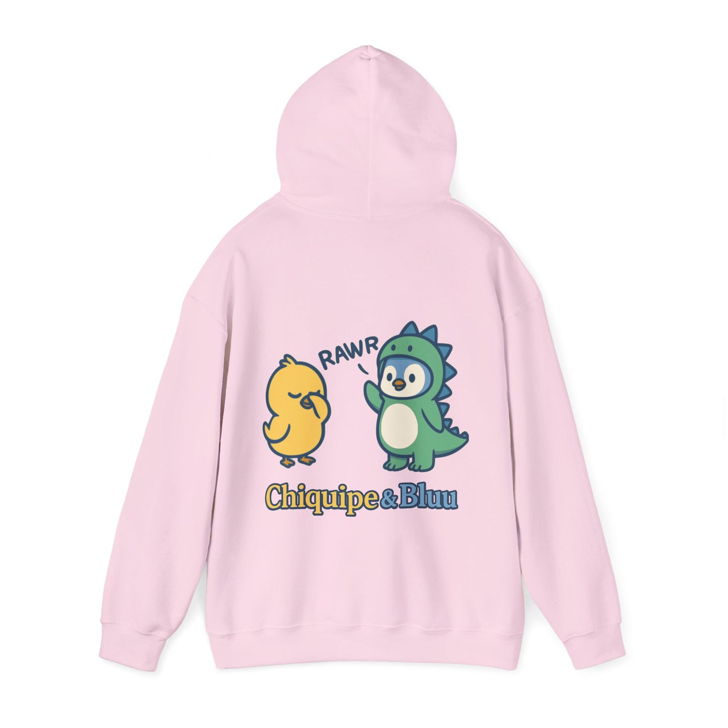 Dinosaur & Chick Cute Hoodie – "RAWR" Chiquipe & Blu Graphic Sweatshirt