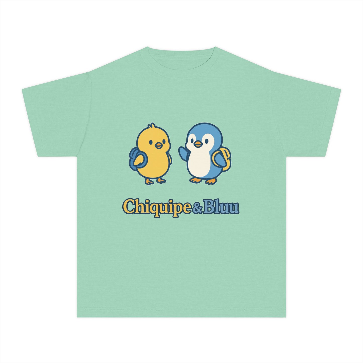Cute Cartoon Bird Youth Midweight Tee, Kids T-Shirt, Gift for Nature Lovers, Back to School, Summer Fun, Birthday Present