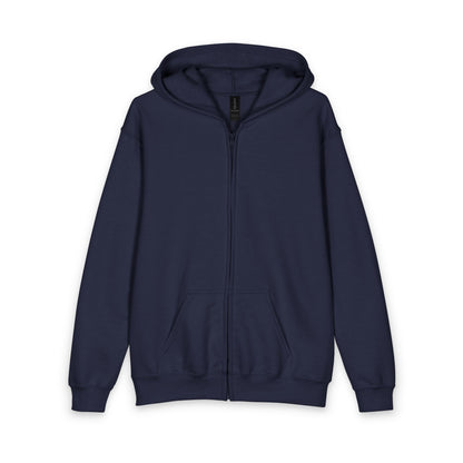 Youth Zipped Hoodie — Cute Chiquipe & Bluu Dino Cartoon Design