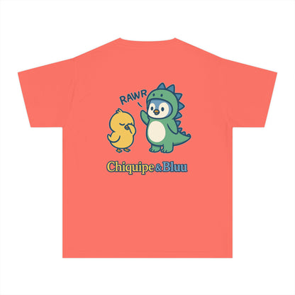 Youth Graphic Tee with Chiquipe & Bluu, Fun Kids T-Shirt, Perfect Gift for Birthdays, Parties, and Playtime