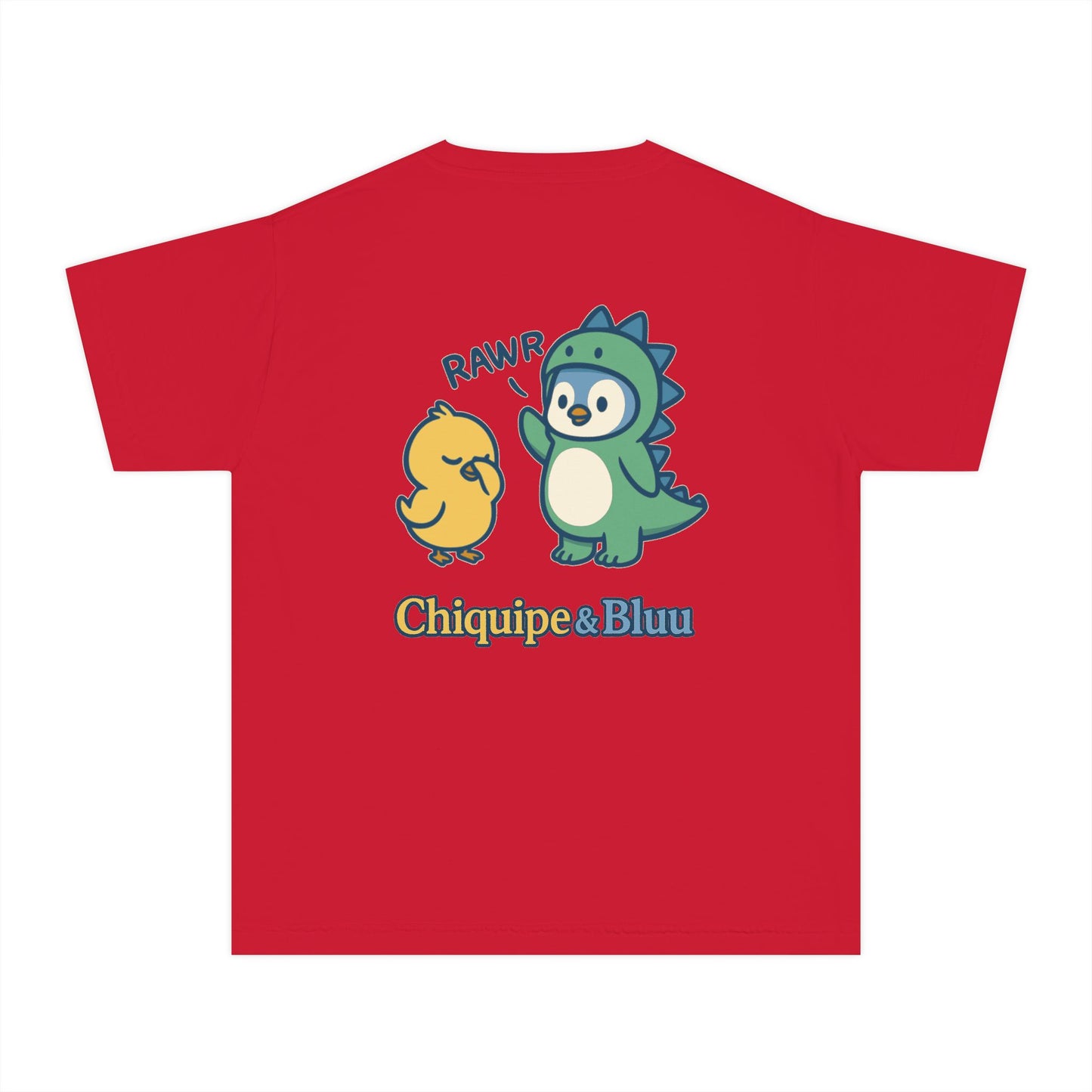 Youth Graphic Tee with Chiquipe & Bluu, Fun Kids T-Shirt, Perfect Gift for Birthdays, Parties, and Playtime