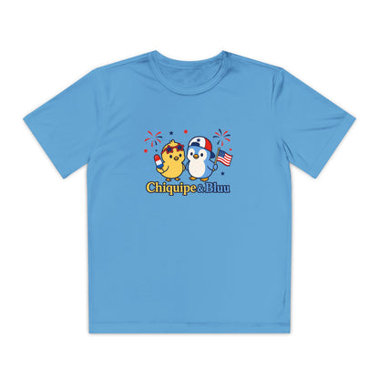 Youth Competitor Tee — Patriotic Chiquipe & Bluu Kids Shirt