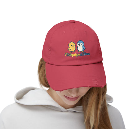Unisex Distressed Cap with Adorable Chiquipe & Bluu Design, Fun Accessories for Everyday Wear, Perfect Gift for Animal Lovers, Summer [...]
