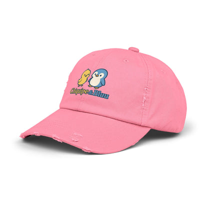 Unisex Distressed Cap with Adorable Chiquipe & Bluu Design, Fun Accessories for Everyday Wear, Perfect Gift for Animal Lovers, Summer [...]