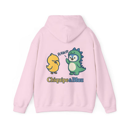 Dinosaur & Chick Cute Hoodie – "RAWR" Chiquipe & Blu Graphic Sweatshirt