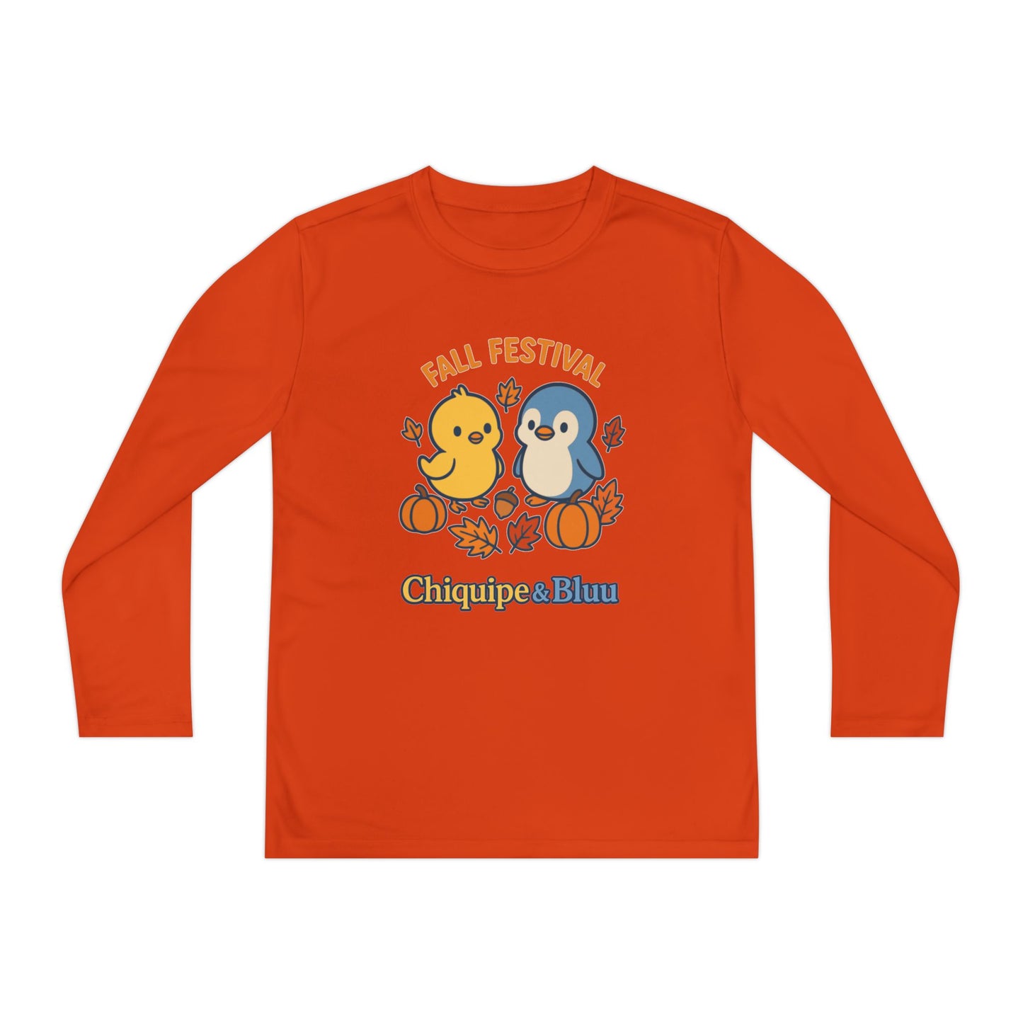Fall Festival Youth Long Sleeve Tee, Cute Autumn Shirt for Kids, Perfect for Thanksgiving, Halloween, Family Gatherings, Cozy Casual Wear