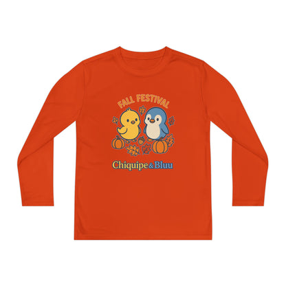 Fall Festival Youth Long Sleeve Tee, Cute Autumn Shirt for Kids, Perfect for Thanksgiving, Halloween, Family Gatherings, Cozy Casual Wear