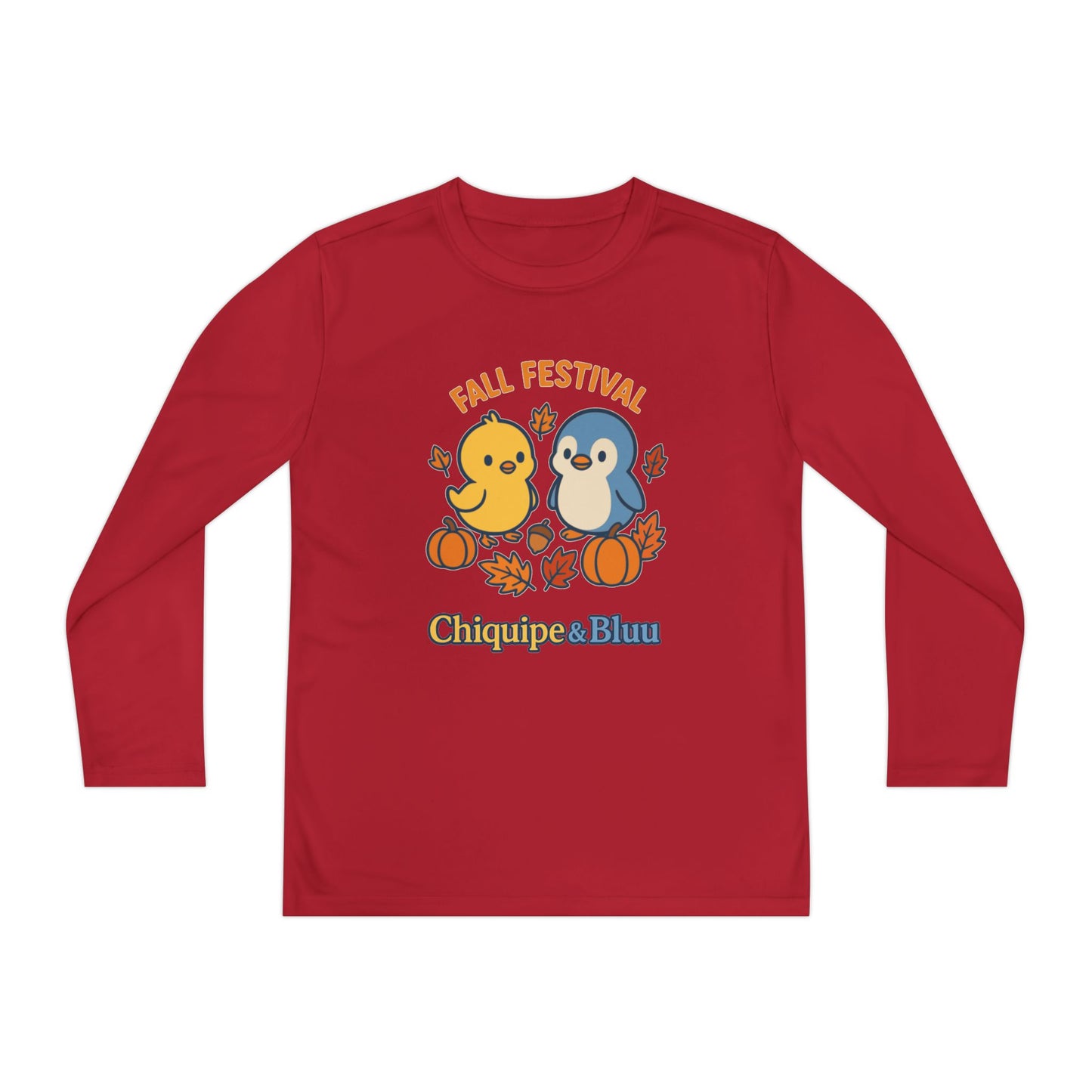 Fall Festival Youth Long Sleeve Tee, Cute Autumn Shirt for Kids, Perfect for Thanksgiving, Halloween, Family Gatherings, Cozy Casual Wear