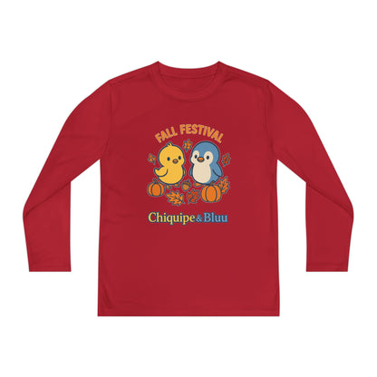 Fall Festival Youth Long Sleeve Tee, Cute Autumn Shirt for Kids, Perfect for Thanksgiving, Halloween, Family Gatherings, Cozy Casual Wear