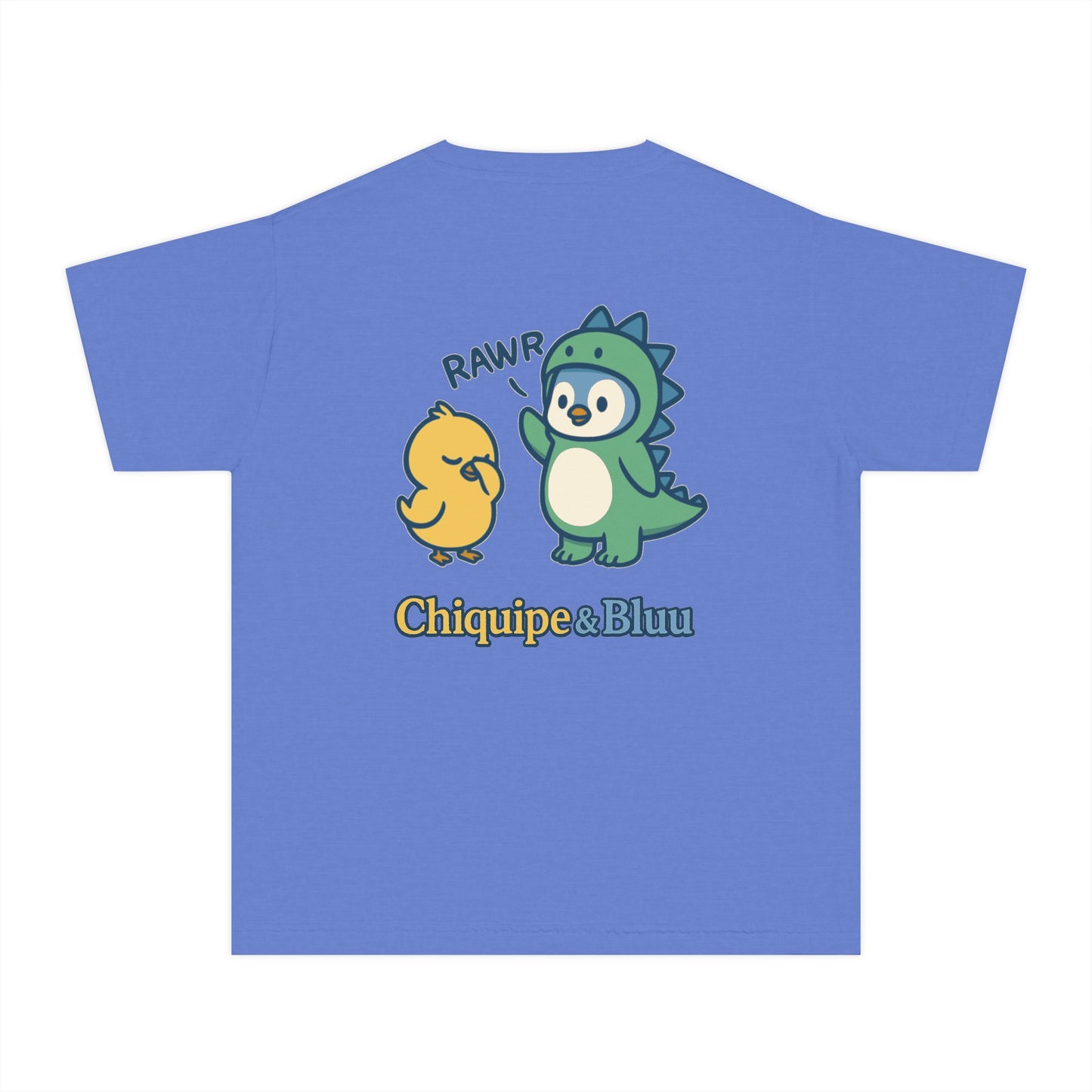 Youth Graphic Tee with Chiquipe & Bluu, Fun Kids T-Shirt, Perfect Gift for Birthdays, Parties, and Playtime