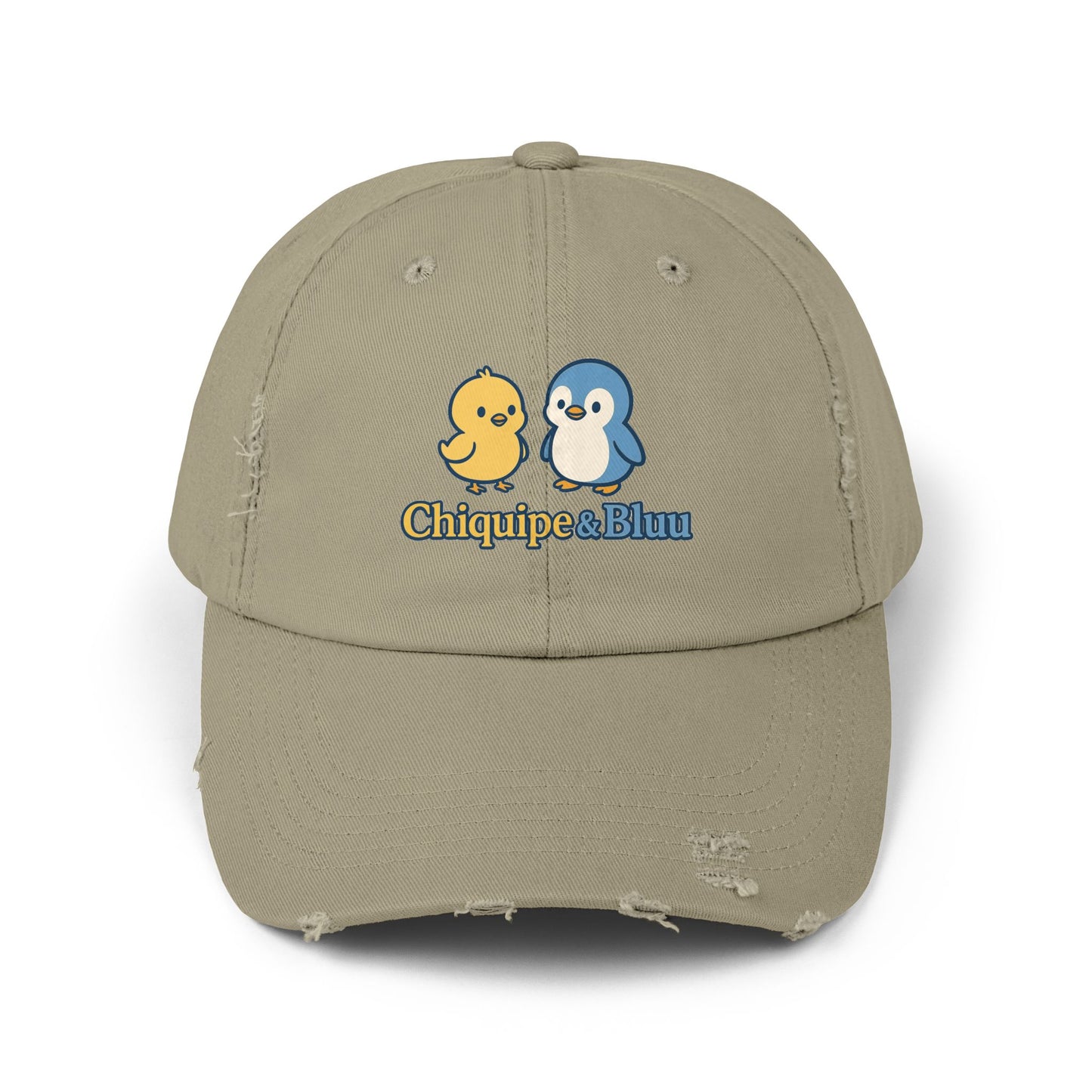 Unisex Distressed Cap with Adorable Chiquipe & Bluu Design, Fun Accessories for Everyday Wear, Perfect Gift for Animal Lovers, Summer [...]