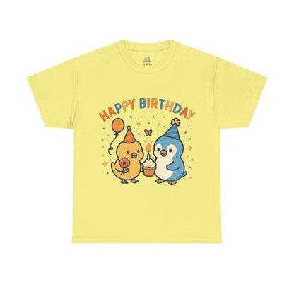 Happy Birthday Unisex Cotton Tee, Cute Birthday Shirt, Gift for Birthday Party, Unisex T-Shirt, Fun Celebration Apparel