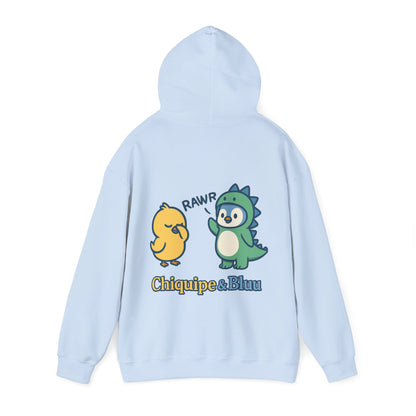 Dinosaur & Chick Cute Hoodie – "RAWR" Chiquipe & Blu Graphic Sweatshirt