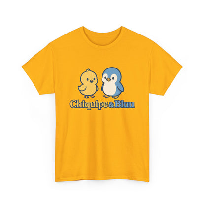 Chiquipe & Bluu Unisex Cotton Tee - Cute Animal Duo T-Shirt, Gift for Kids, Fun Casual Wear, Birthday Present, Graphic Tee