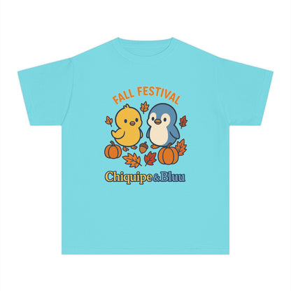 Fall Festival Youth Tee, Cute Kids Shirt, Autumn Apparel, Seasonal T-Shirt, Thanksgiving Gift, Cartoon Design