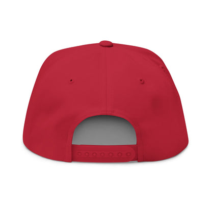 Embroidered Chick & Penguin Flat Bill Cap — Chiquipe & Bluu Snapback