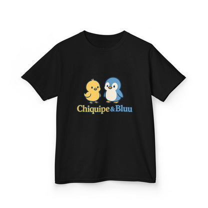 Cute Kids Graphic Tee with Chiquipe & Bluu Characters, Fun Shirt for Birthdays, Parties, Family Events, and Everyday Wear