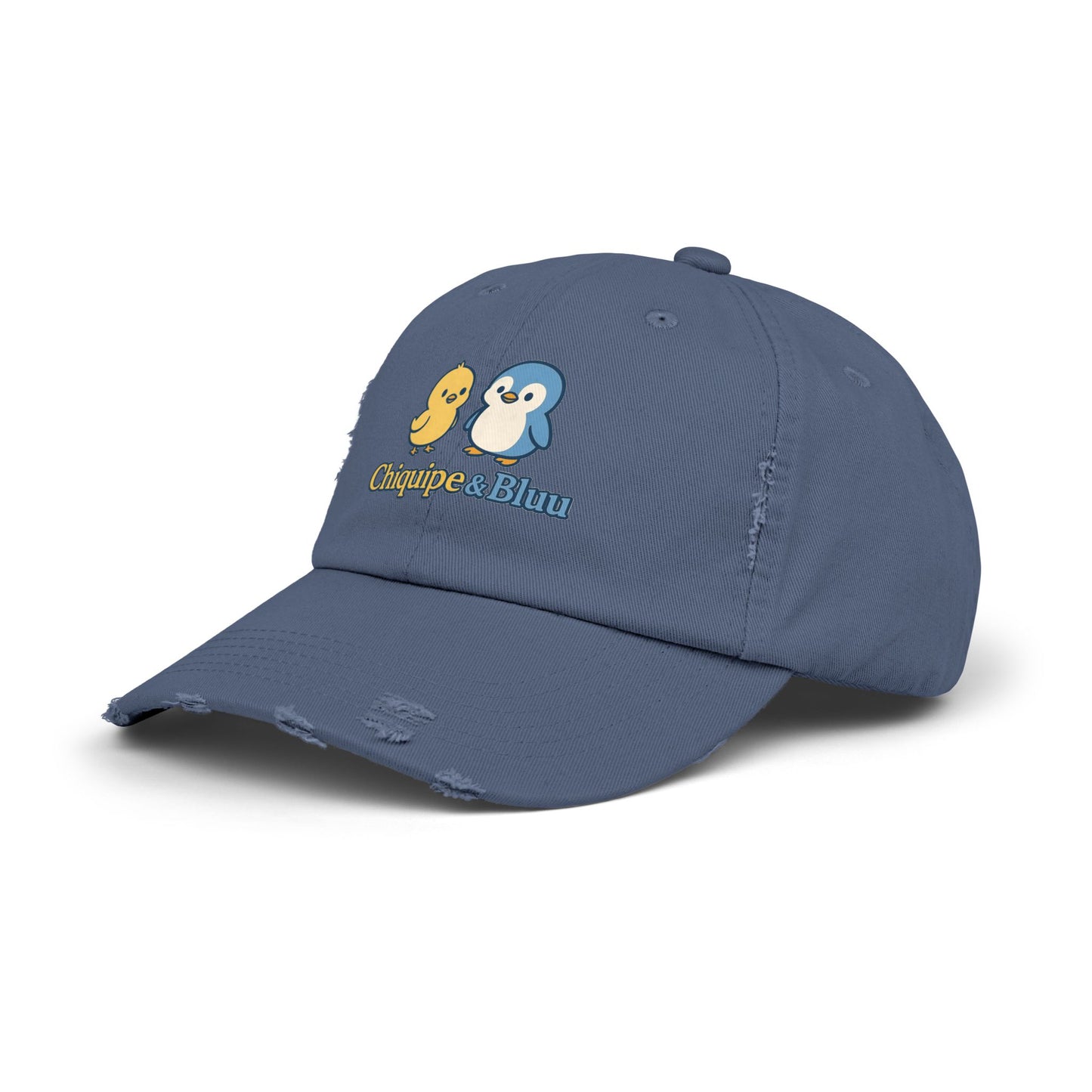 Unisex Distressed Cap with Adorable Chiquipe & Bluu Design, Fun Accessories for Everyday Wear, Perfect Gift for Animal Lovers, Summer [...]