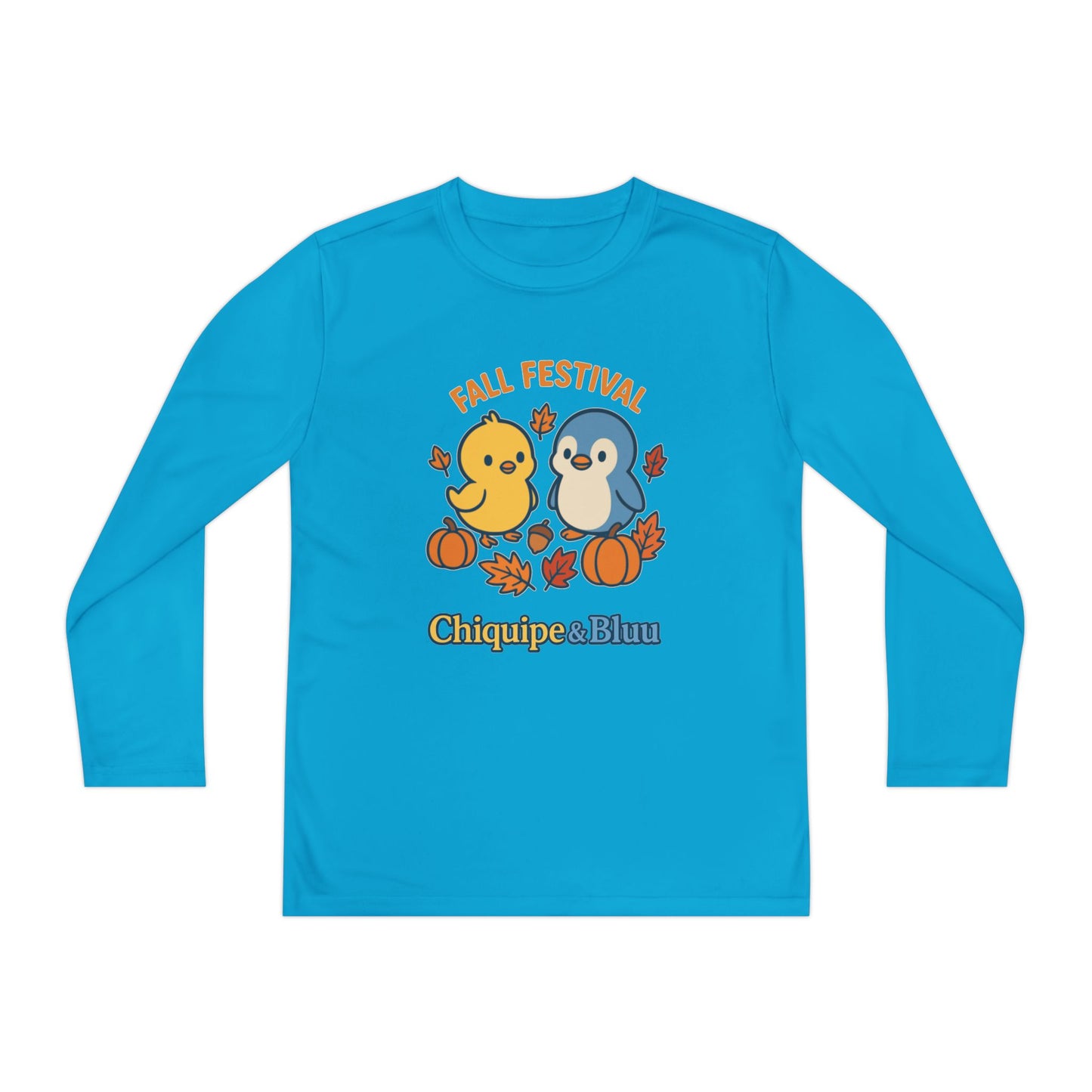 Fall Festival Youth Long Sleeve Tee, Cute Autumn Shirt for Kids, Perfect for Thanksgiving, Halloween, Family Gatherings, Cozy Casual Wear
