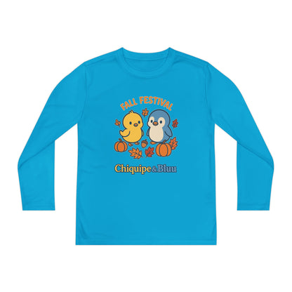 Fall Festival Youth Long Sleeve Tee, Cute Autumn Shirt for Kids, Perfect for Thanksgiving, Halloween, Family Gatherings, Cozy Casual Wear