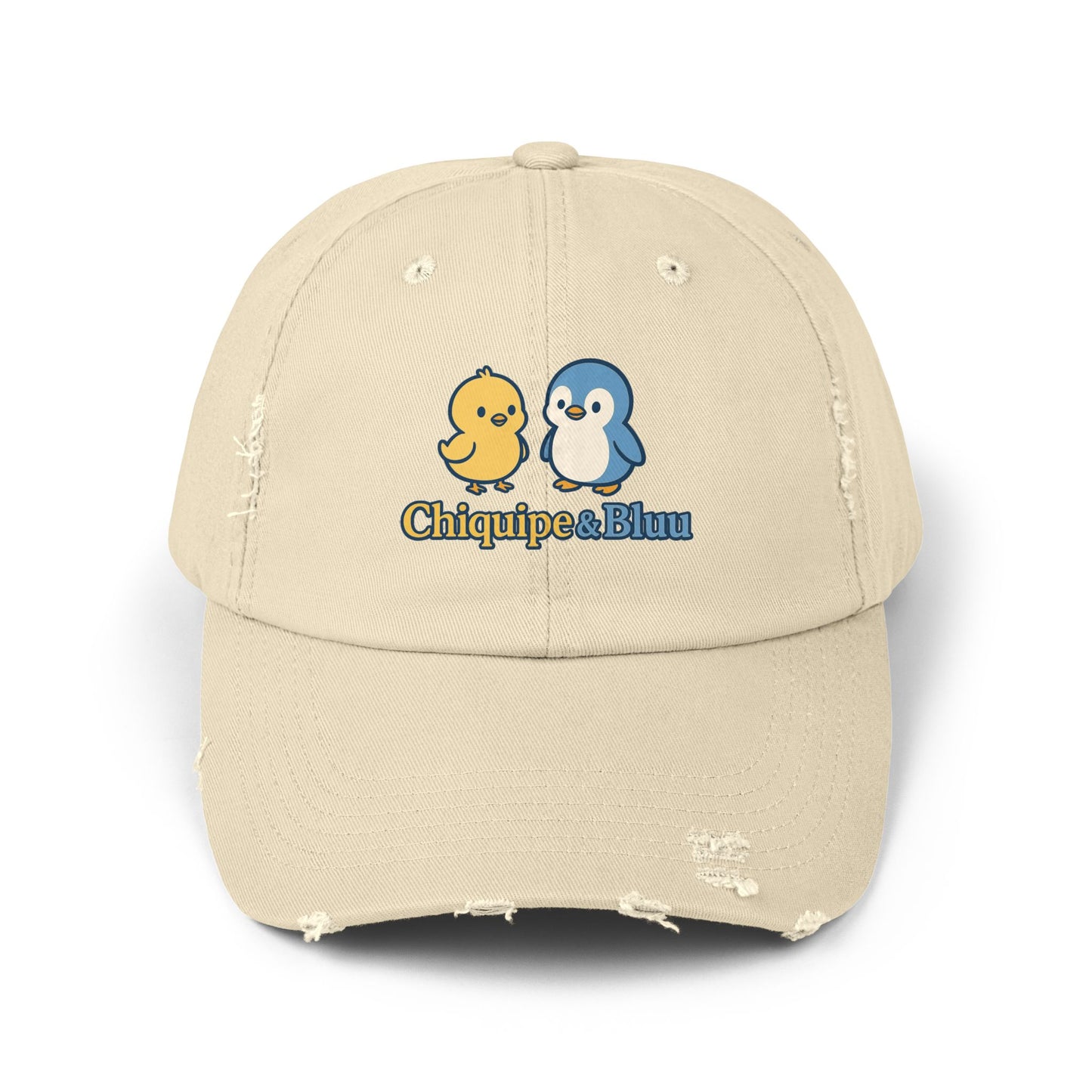 Unisex Distressed Cap with Adorable Chiquipe & Bluu Design, Fun Accessories for Everyday Wear, Perfect Gift for Animal Lovers, Summer [...]