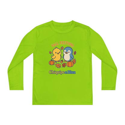 Fall Festival Youth Long Sleeve Tee, Cute Autumn Shirt for Kids, Perfect for Thanksgiving, Halloween, Family Gatherings, Cozy Casual Wear