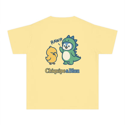 Youth Graphic Tee with Chiquipe & Bluu, Fun Kids T-Shirt, Perfect Gift for Birthdays, Parties, and Playtime