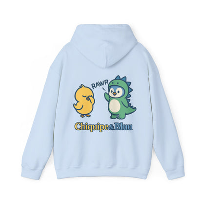 Dinosaur & Chick Cute Hoodie – "RAWR" Chiquipe & Blu Graphic Sweatshirt
