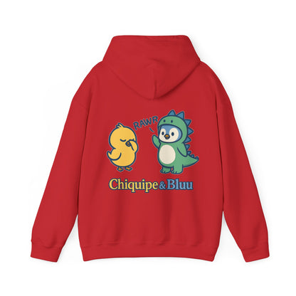 Dinosaur & Chick Cute Hoodie – "RAWR" Chiquipe & Blu Graphic Sweatshirt