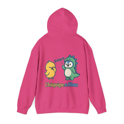 Dinosaur & Chick Cute Hoodie – "RAWR" Chiquipe & Blu Graphic Sweatshirt