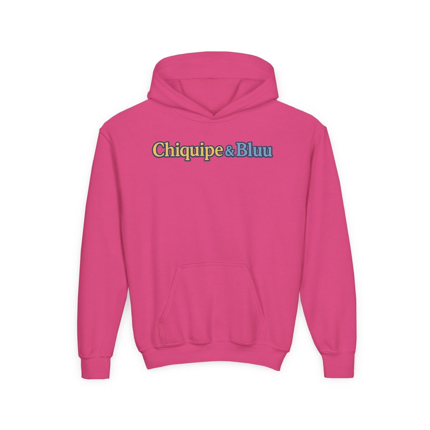 Chiquipe & Bluu Youth Hoodie, Fun Kids Sweatshirt, Cozy Pullover for Playdates, Birthday Gift, Cute Animal Design