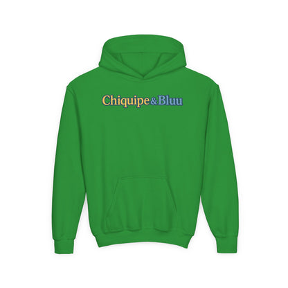 Chiquipe & Bluu Youth Hoodie, Fun Kids Sweatshirt, Cozy Pullover for Playdates, Birthday Gift, Cute Animal Design