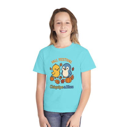 Fall Festival Youth Tee, Cute Kids Shirt, Autumn Apparel, Seasonal T-Shirt, Thanksgiving Gift, Cartoon Design