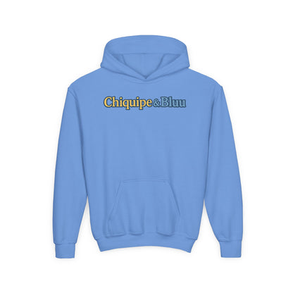 Chiquipe & Bluu Youth Hoodie, Fun Kids Sweatshirt, Cozy Pullover for Playdates, Birthday Gift, Cute Animal Design
