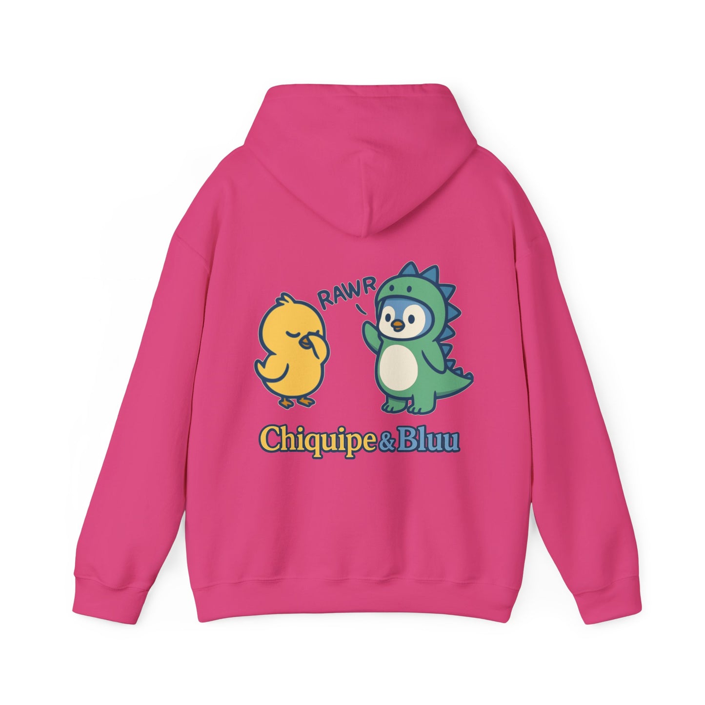 Dinosaur & Chick Cute Hoodie – "RAWR" Chiquipe & Blu Graphic Sweatshirt