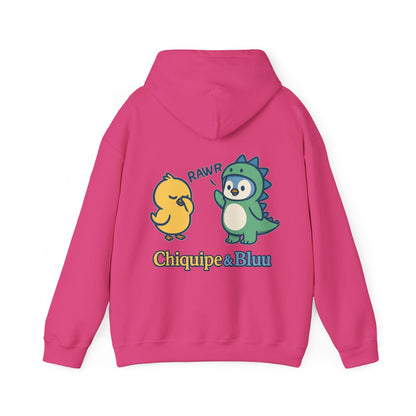 Dinosaur & Chick Cute Hoodie – "RAWR" Chiquipe & Blu Graphic Sweatshirt