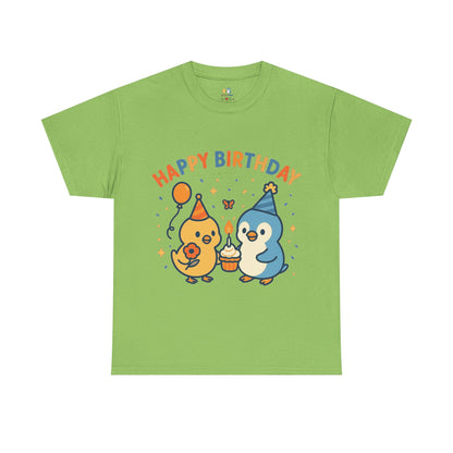 Happy Birthday Unisex Cotton Tee, Cute Birthday Shirt, Gift for Birthday Party, Unisex T-Shirt, Fun Celebration Apparel