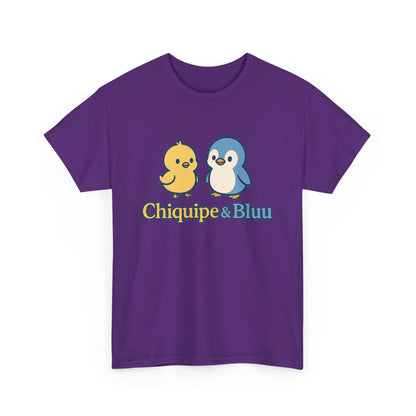 Chiquipe & Bluu Unisex Cotton Tee - Cute Animal Duo T-Shirt, Gift for Kids, Fun Casual Wear, Birthday Present, Graphic Tee