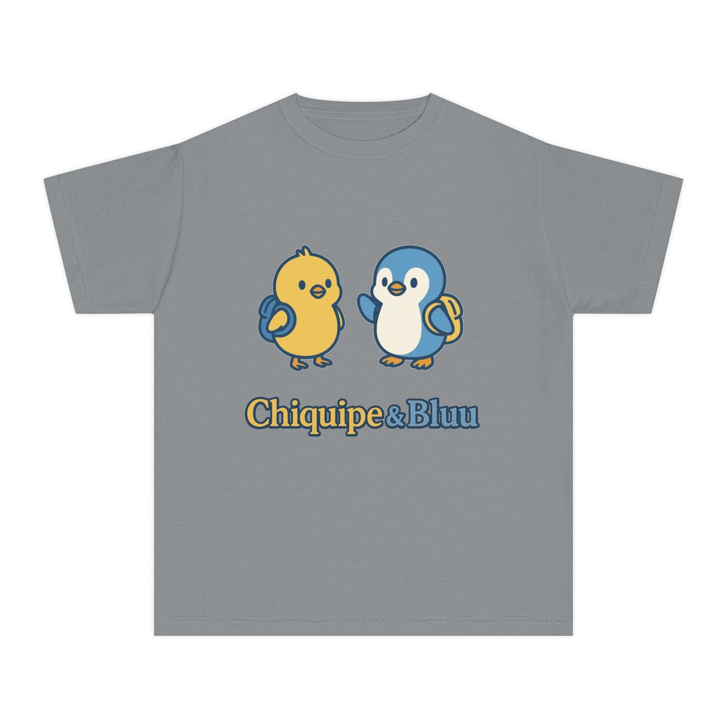 Cute Cartoon Bird Youth Midweight Tee, Kids T-Shirt, Gift for Nature Lovers, Back to School, Summer Fun, Birthday Present