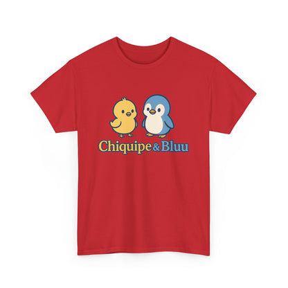 Chiquipe & Bluu Unisex Cotton Tee - Cute Animal Duo T-Shirt, Gift for Kids, Fun Casual Wear, Birthday Present, Graphic Tee