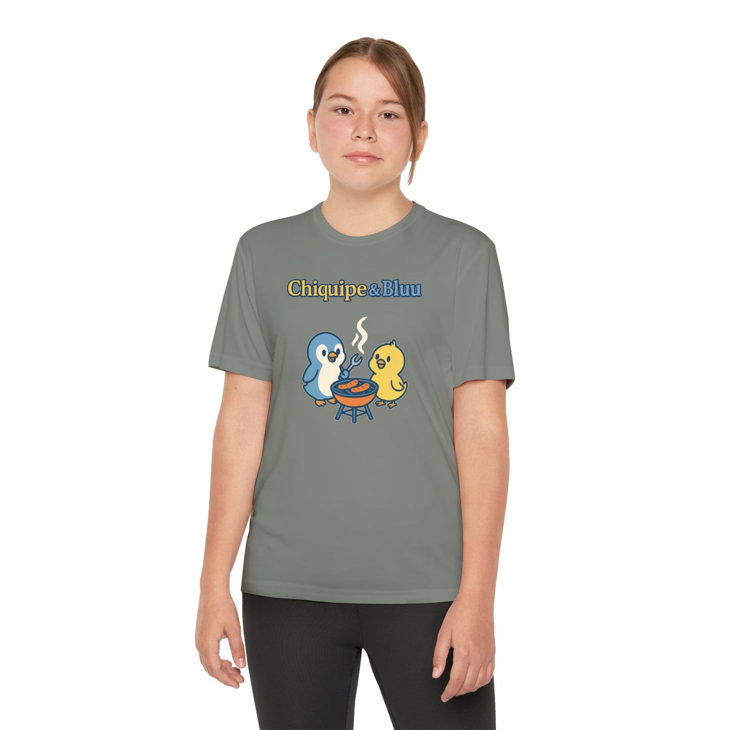 Youth Friendly BBQ Tee, Kids Summer Shirt, Cute Animal Graphic Tee, Fun BBQ Gift, Playful Summer Apparel