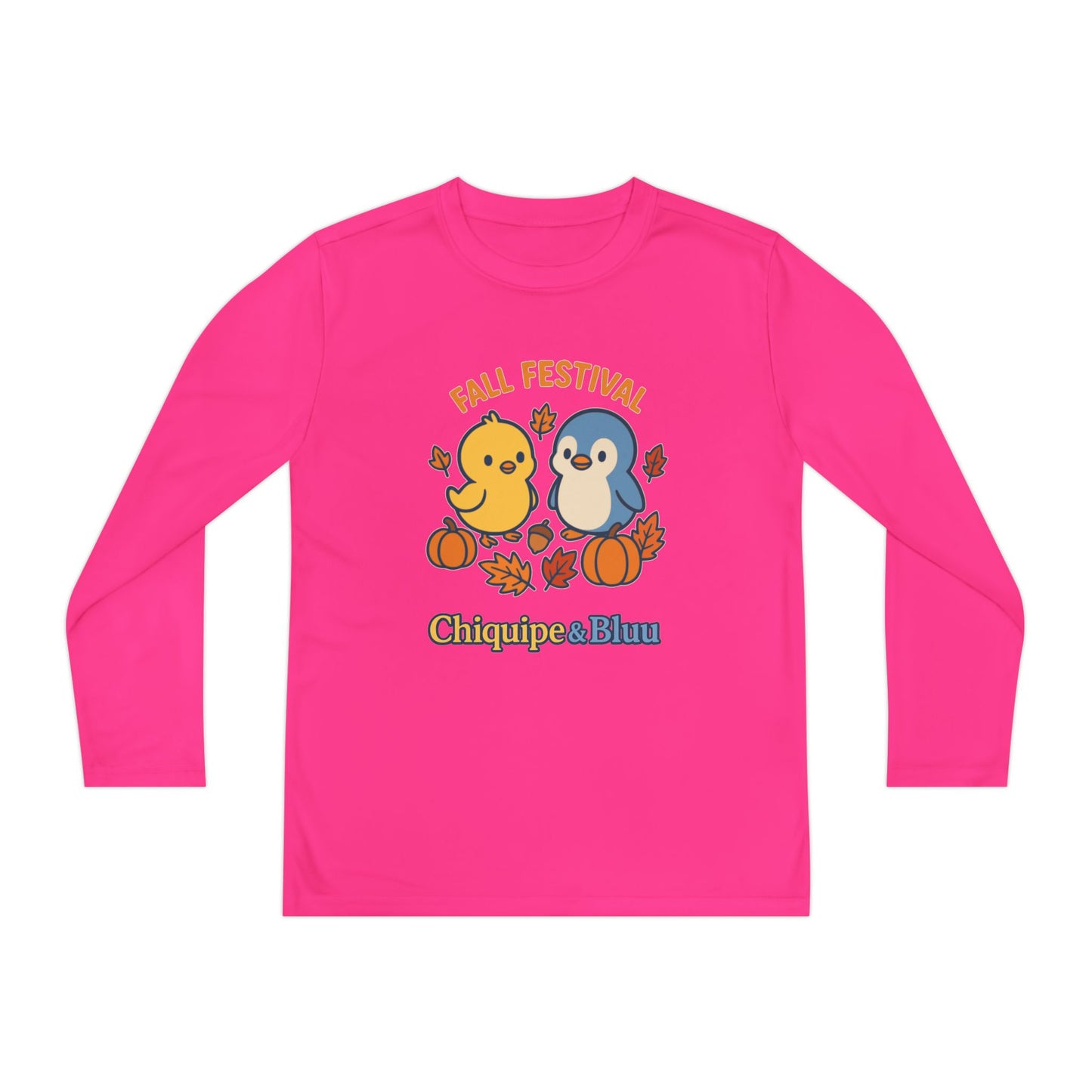 Fall Festival Youth Long Sleeve Tee, Cute Autumn Shirt for Kids, Perfect for Thanksgiving, Halloween, Family Gatherings, Cozy Casual Wear