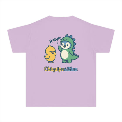 Youth Graphic Tee with Chiquipe & Bluu, Fun Kids T-Shirt, Perfect Gift for Birthdays, Parties, and Playtime