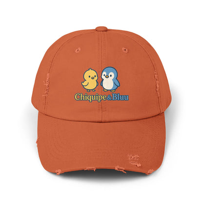 Unisex Distressed Cap with Adorable Chiquipe & Bluu Design, Fun Accessories for Everyday Wear, Perfect Gift for Animal Lovers, Summer [...]