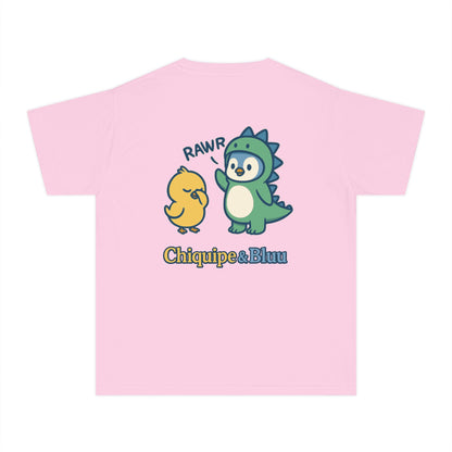 Youth Graphic Tee with Chiquipe & Bluu, Fun Kids T-Shirt, Perfect Gift for Birthdays, Parties, and Playtime