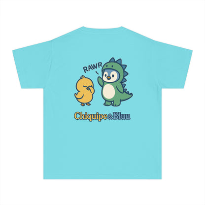 Youth Graphic Tee with Chiquipe & Bluu, Fun Kids T-Shirt, Perfect Gift for Birthdays, Parties, and Playtime