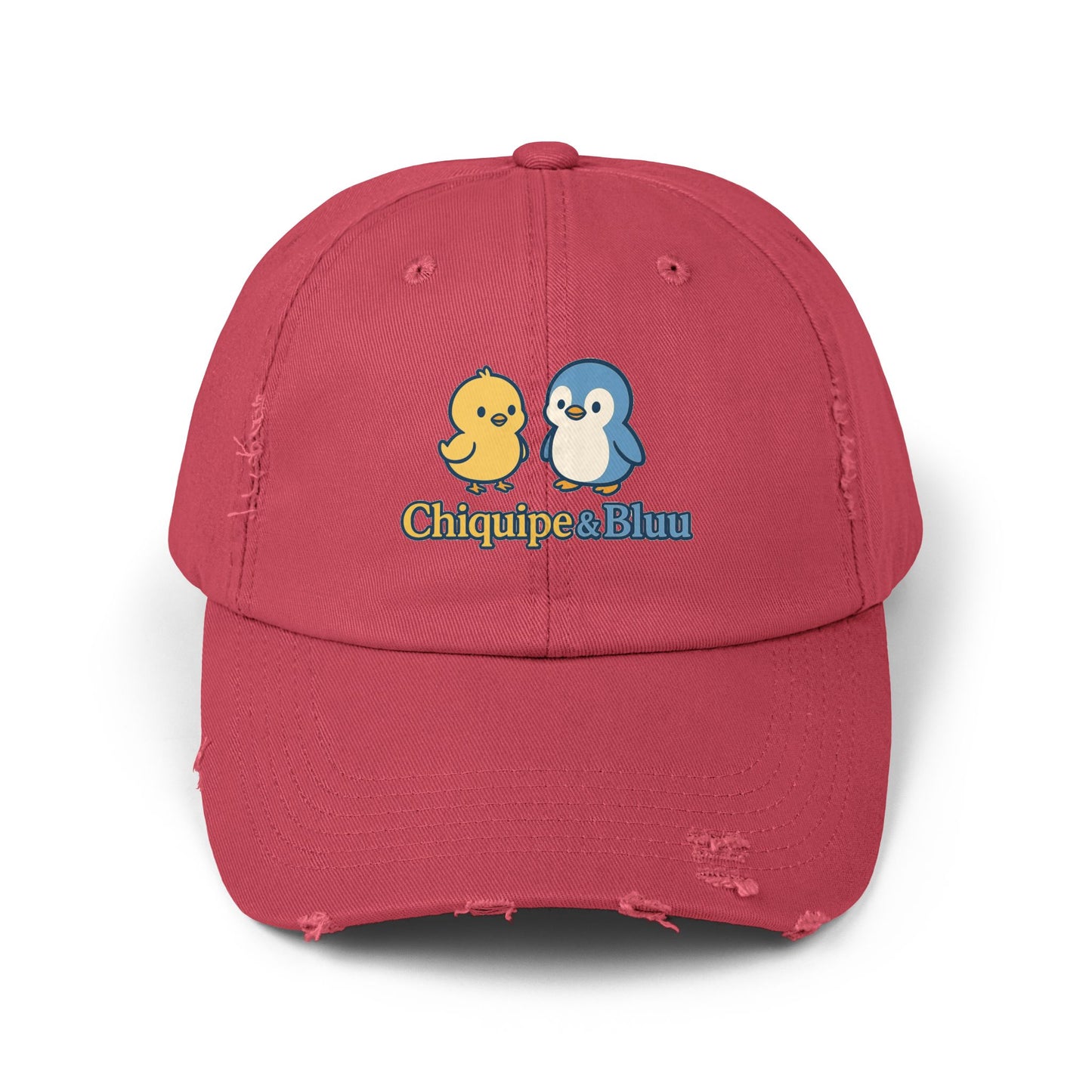 Unisex Distressed Cap with Adorable Chiquipe & Bluu Design, Fun Accessories for Everyday Wear, Perfect Gift for Animal Lovers, Summer [...]