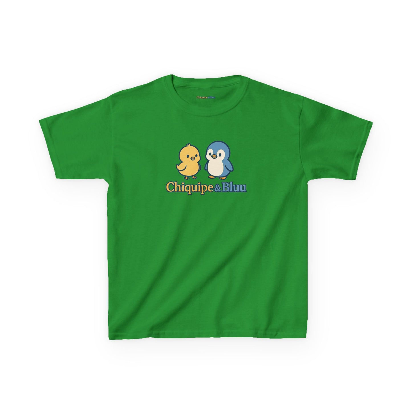 Kids Tee — Cute Chick & Penguin "Chiquipe & " Graphic