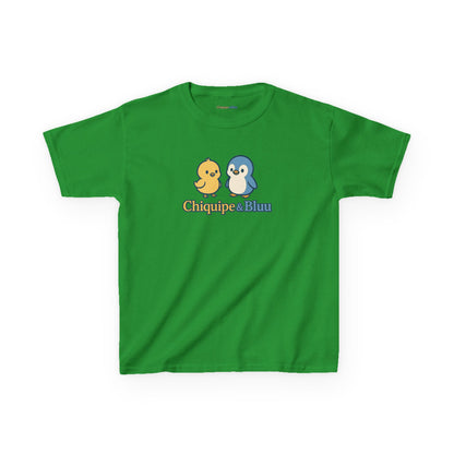 Kids Tee — Cute Chick & Penguin "Chiquipe & " Graphic